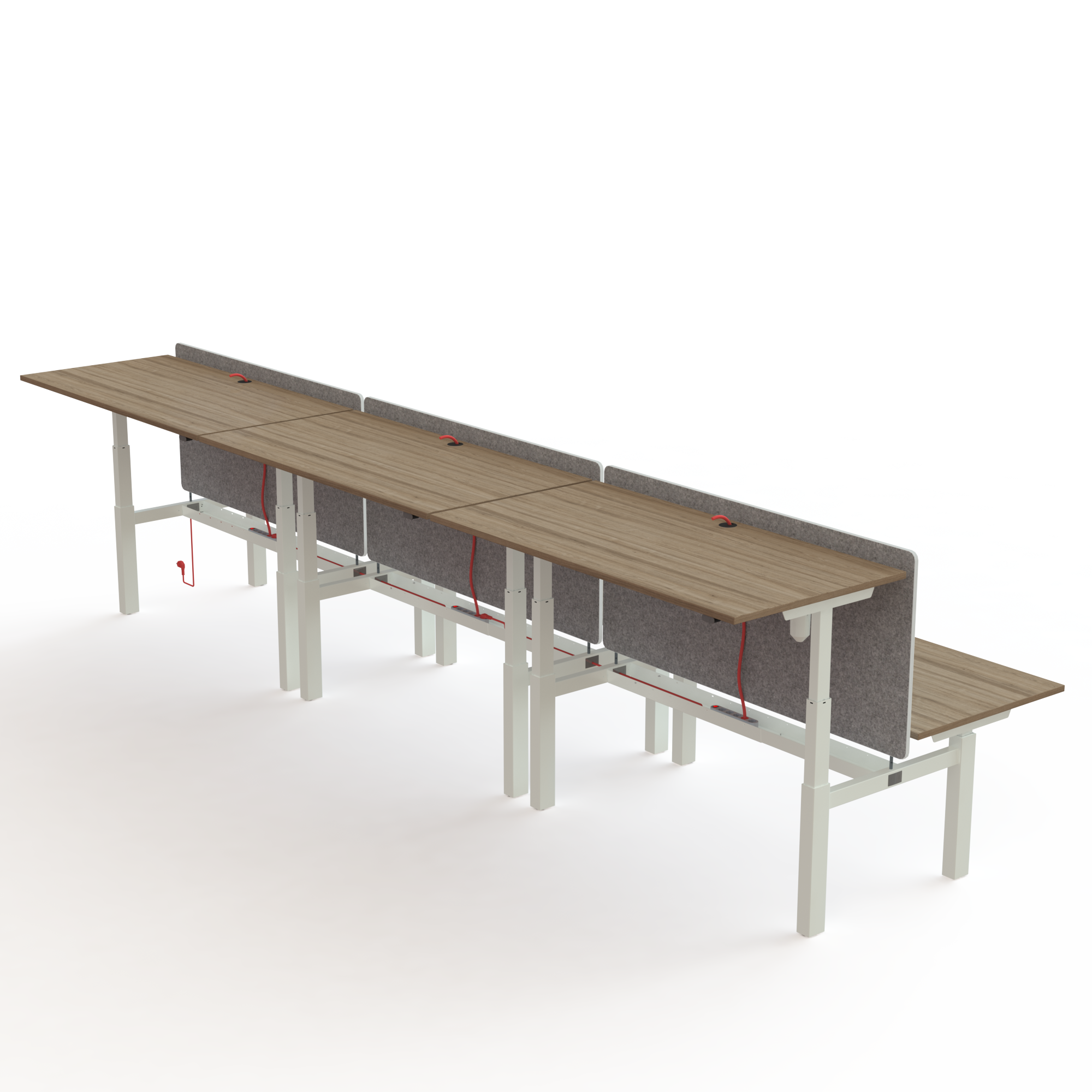 Electric Adjustable Desk | 120x80 cm | Walnut with white frame
